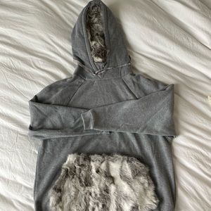 Jocelyn detachable RABBIT fur hoodie